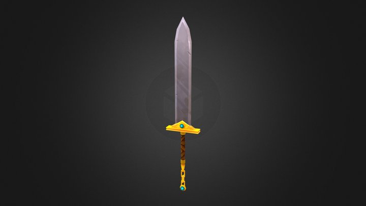 Handpainted Sword 3D Model