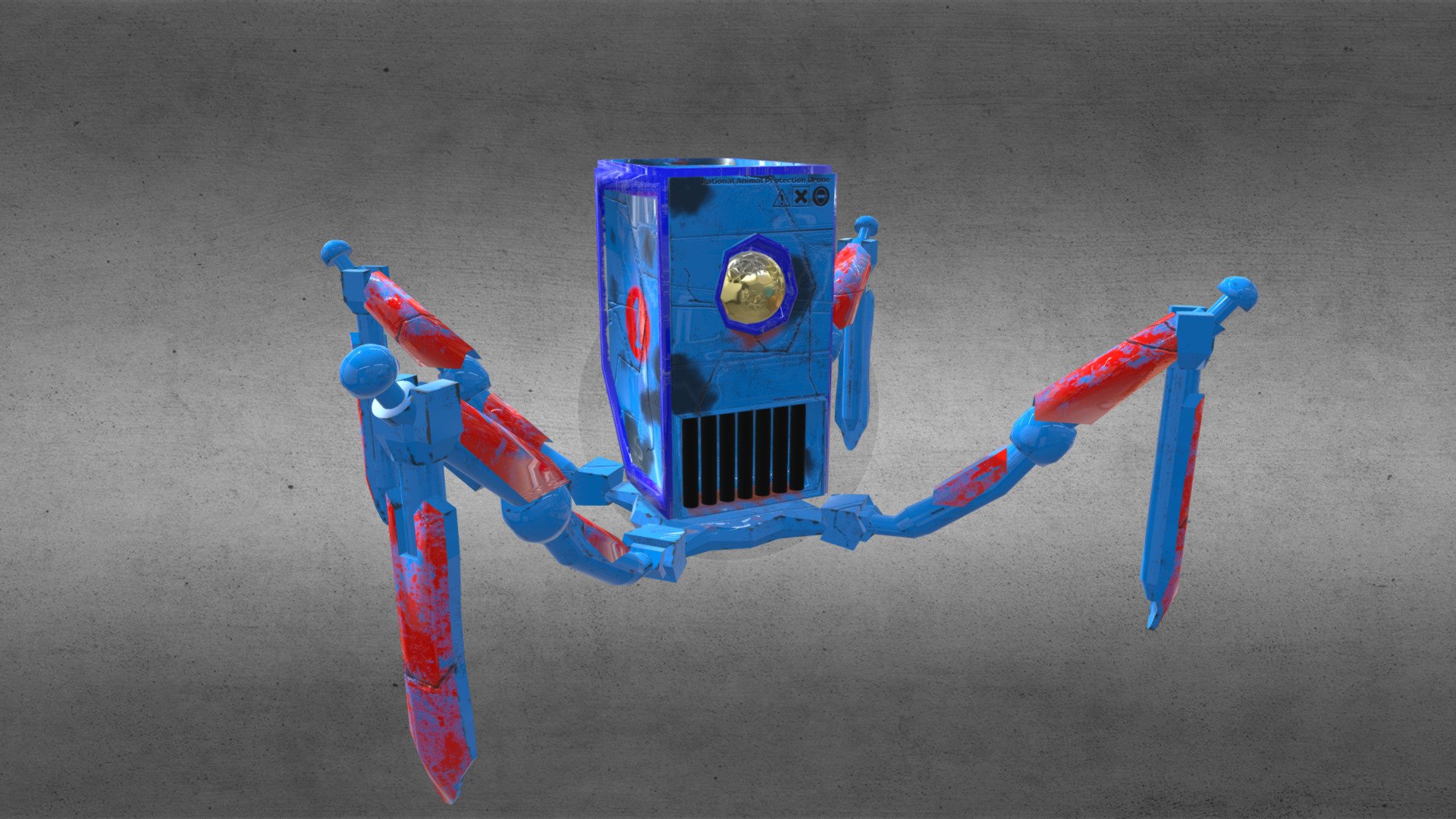 rational animal protection drone low-poly
