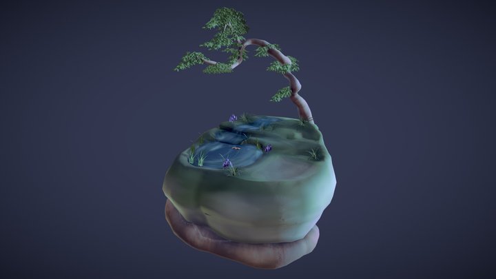 Koi Pond Island 3D Model