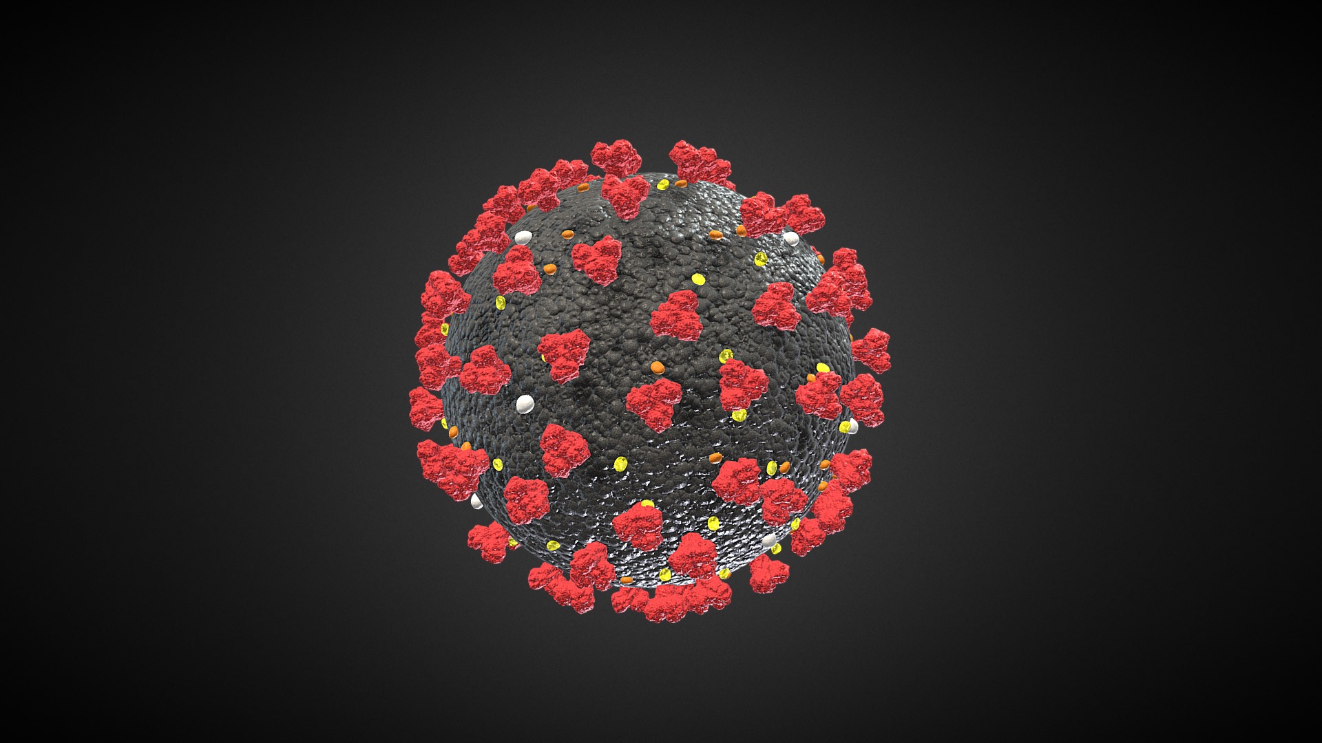 3D model Coronavirus - This is a 3D model of the Coronavirus. The 3D model is about a heart made of red and white flowers.