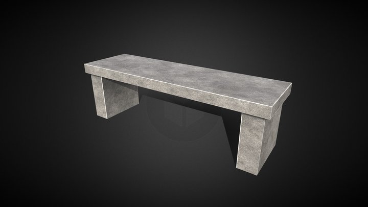 World War 2 Stone Table 3D Model
