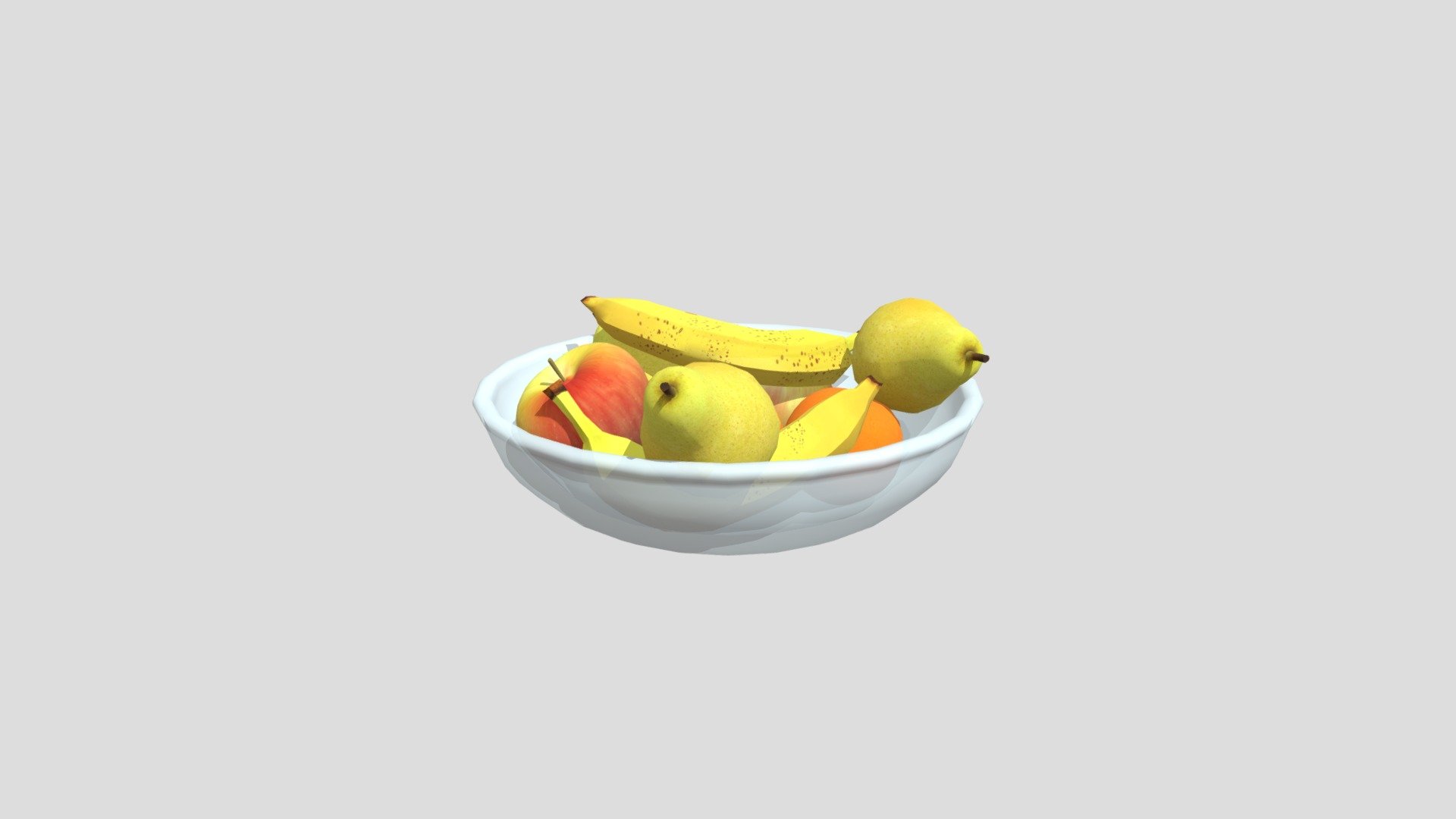 Bowl with fruits — Sketchfab embed 3D viewer
