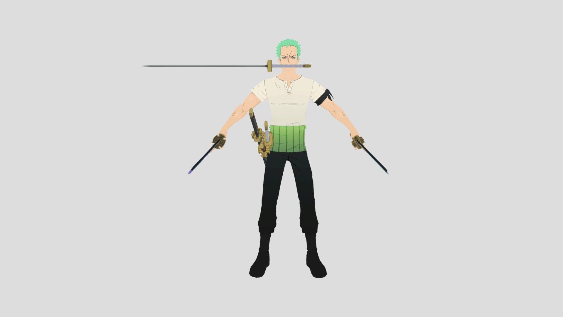 Roronoa Zoro 3D Model - One Piece Anime Model - 3D model by gomoo ...