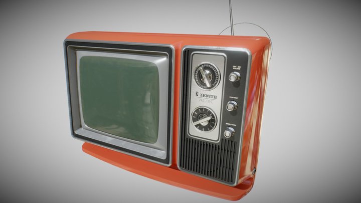 Retro Zenith 1965 TV 3D Model
