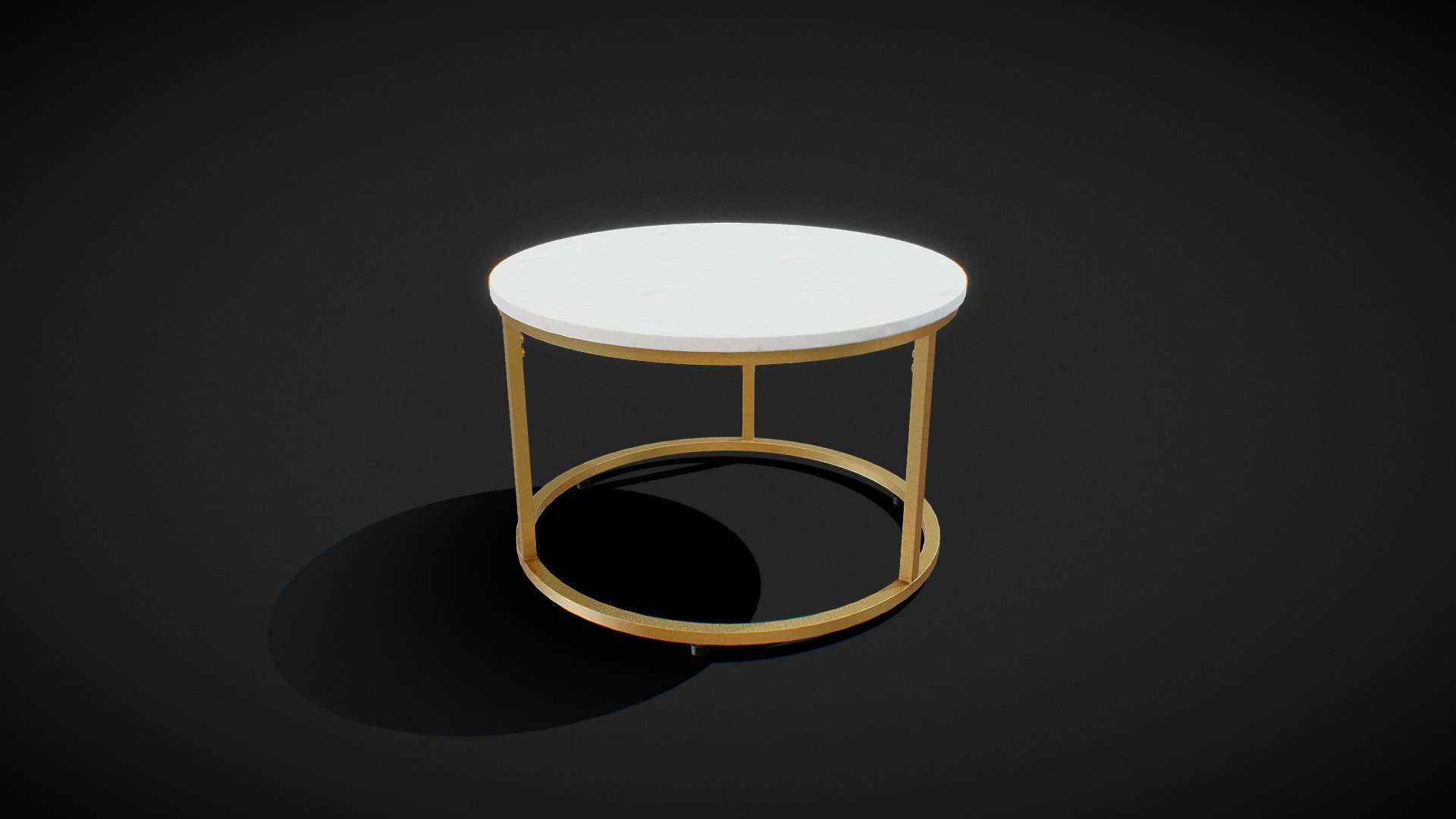 Round Milan Coffee Table white marble