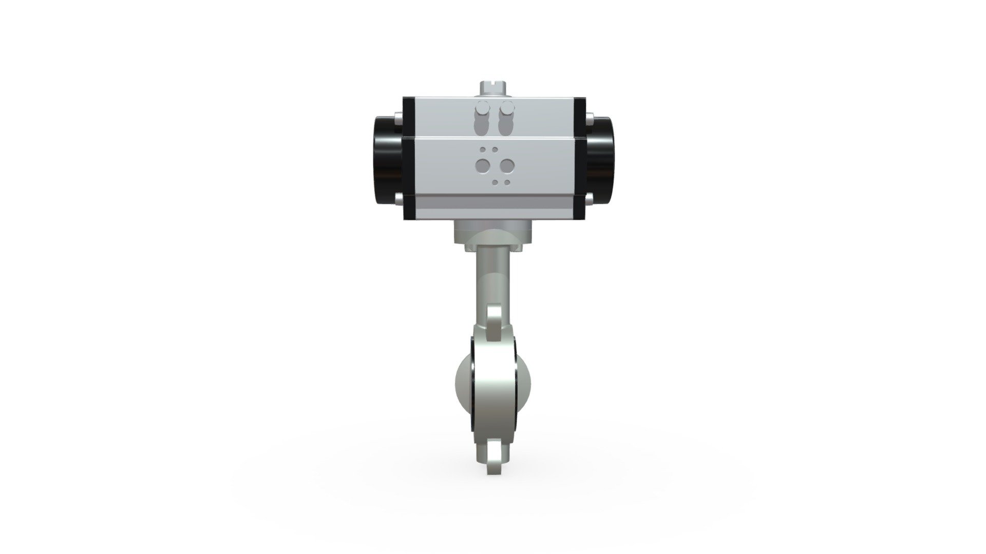 DIN-EN Wafer Type Pneumatic Butterfly Valve — Sketchfab embed 3D viewer