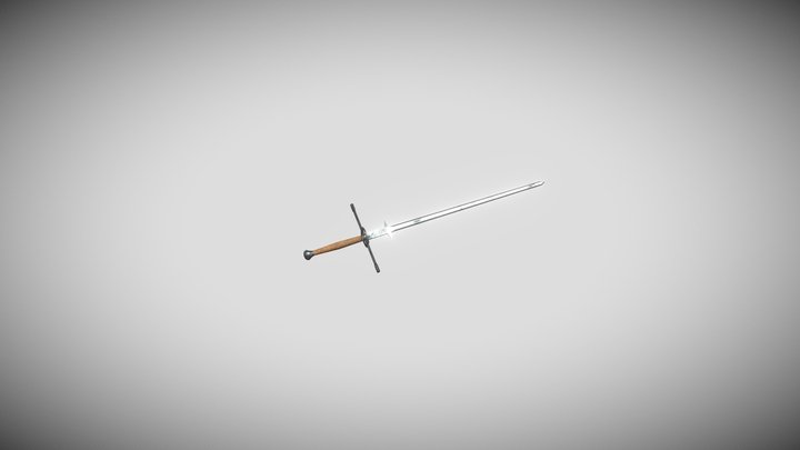 Zweihander low poly asset 3D Model