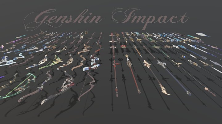 Genshin Impact Arsenal 3D Model