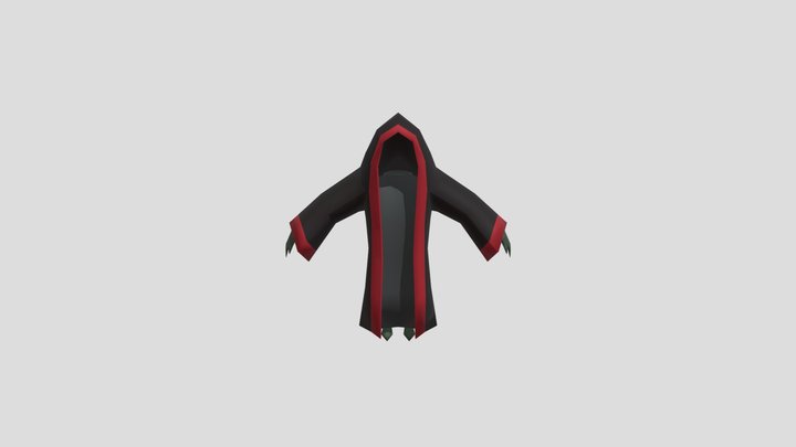 Low Poly Headless Hooded Creature 3D Model