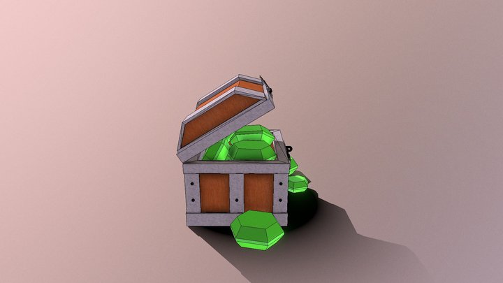 clash royall gem box 3D Model