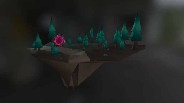 The Fog VR: Lowpoly Forest Scene 3D Model