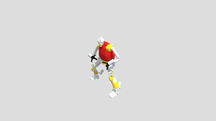 Jet Jaguar Rigged 3D Model