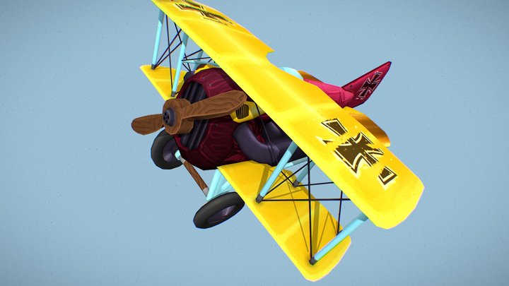 Stylized SPAD XIII 3D Model