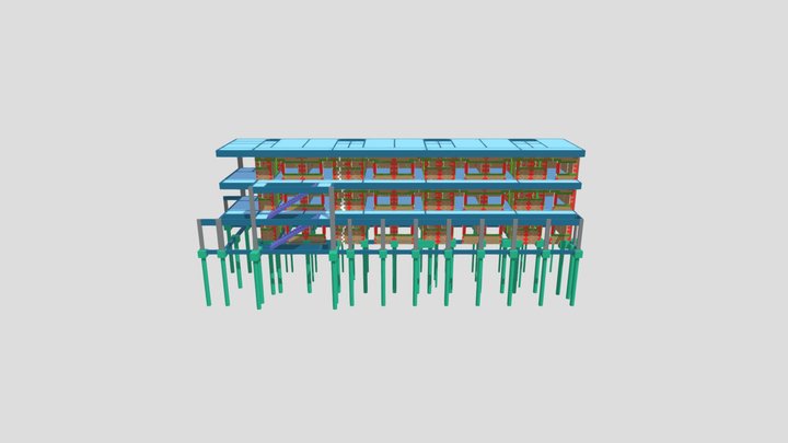 Alvenaria estrutural + concreto armado 3D Model