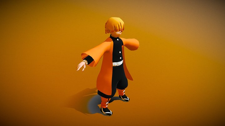 Demon Slayer - Zenitsu!! 3D Model