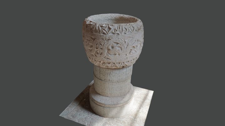 Rystad baptismal font 3D Model