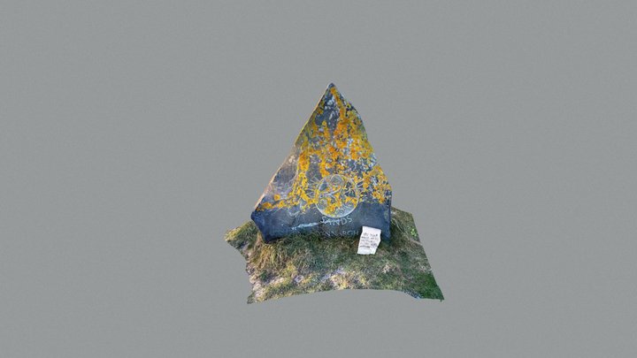 Slate carved sign 3D Model