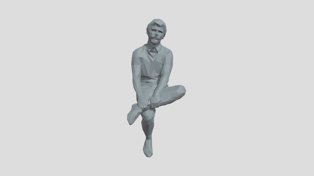 Lowpoly Male Sitting