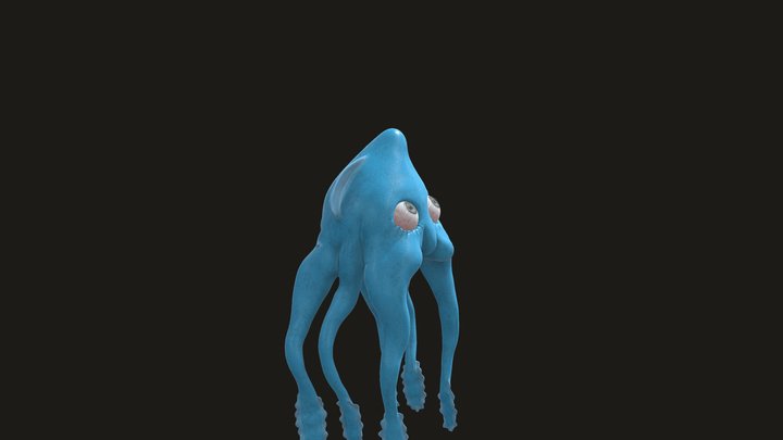 Stylized squid 3D Model