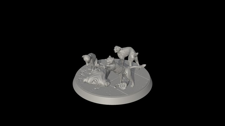 Zombie Cats 3D Model
