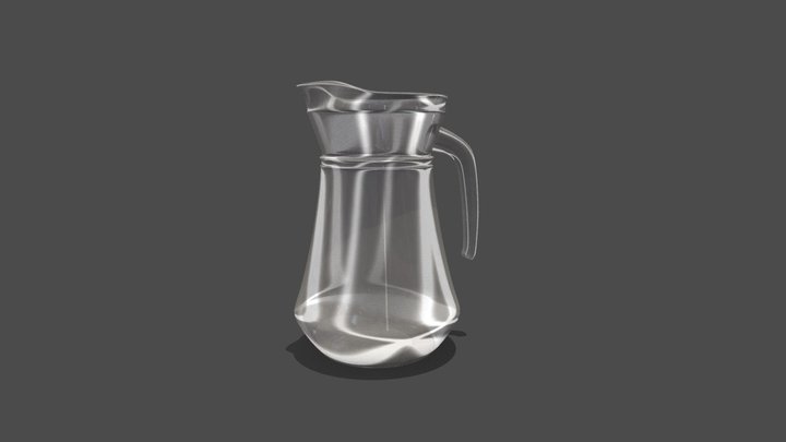 Glass Water Jug (High Poly) 3D Model