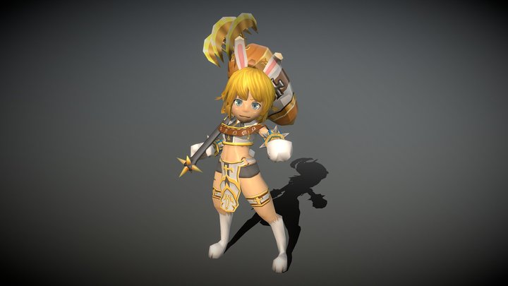 Rabbit Warrior 3D Model