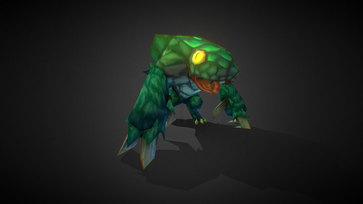 Low poly Snake - Wolf Animated 3D Model