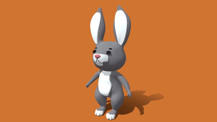 Cartoon Hare 3D Model