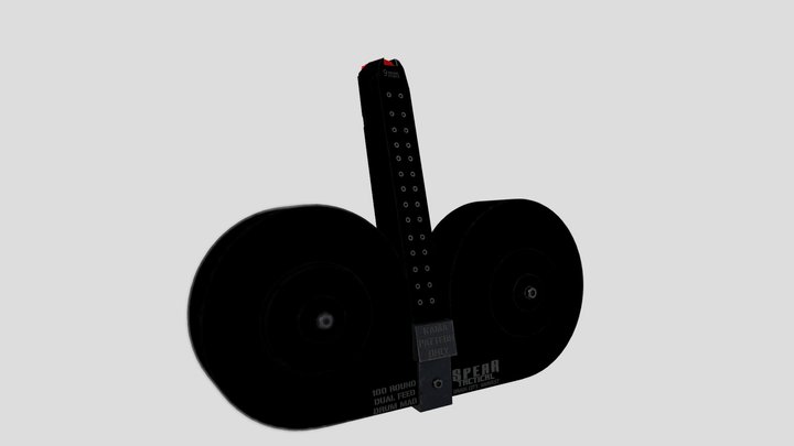 Dual Feed Drum Magazine 3D Model
