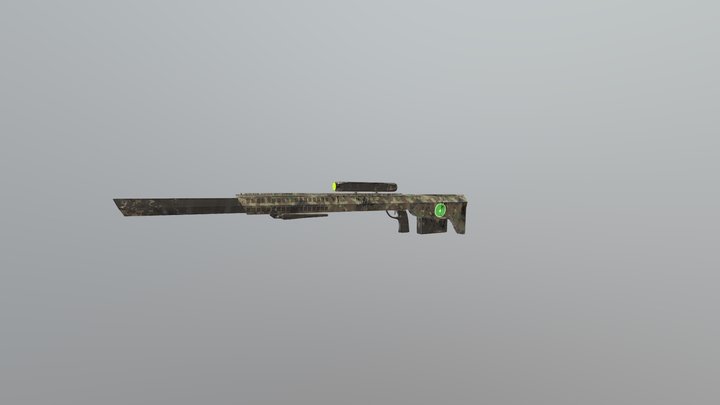 50 Cal Camo Sniper 3D Model