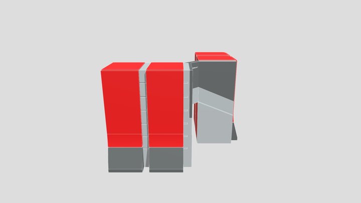 Cray YMP 8E PVP 1990 3D Model