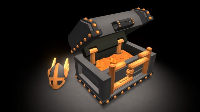 Dwarven Treasure Chest 3D Model