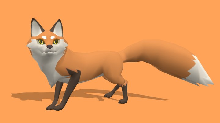 Toon Fox - Animated – Free 3D Model STL