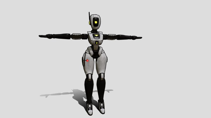 Glados humanoid 3D Model
