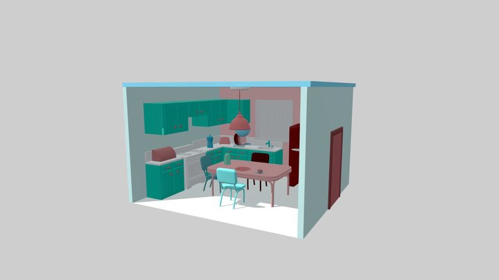 projeto cozinha 3d 3D Model