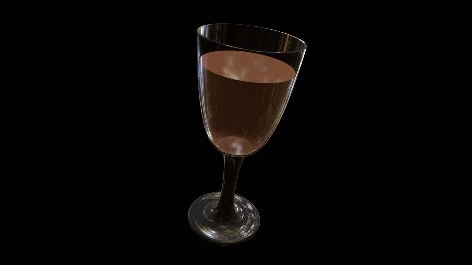 3D model Glass - This is a 3D model of the Glass. The 3D model is about a glass of champagne.