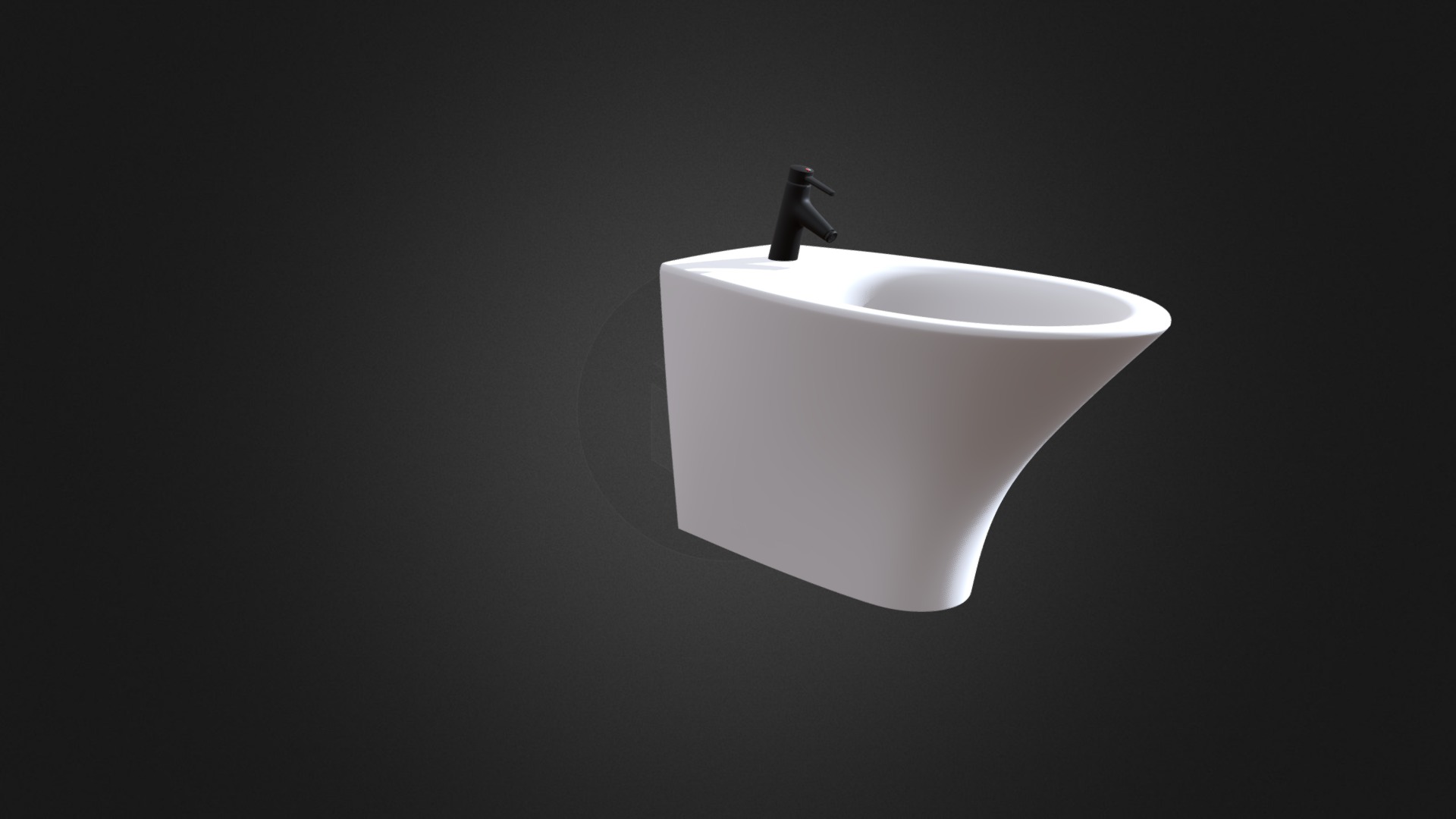 3D model Bidet - This is a 3D model of the Bidet. The 3D model is about a light bulb with a black background.
