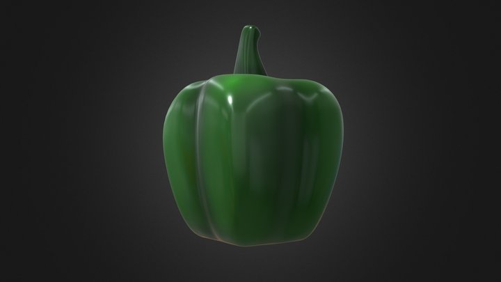 Green Bellpepper 3D Model