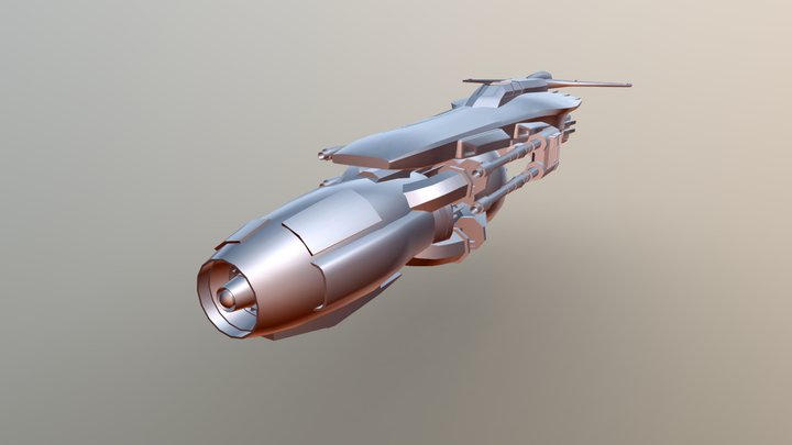 Space Ship Export #SketchfabWeeklyChallenge 3D Model