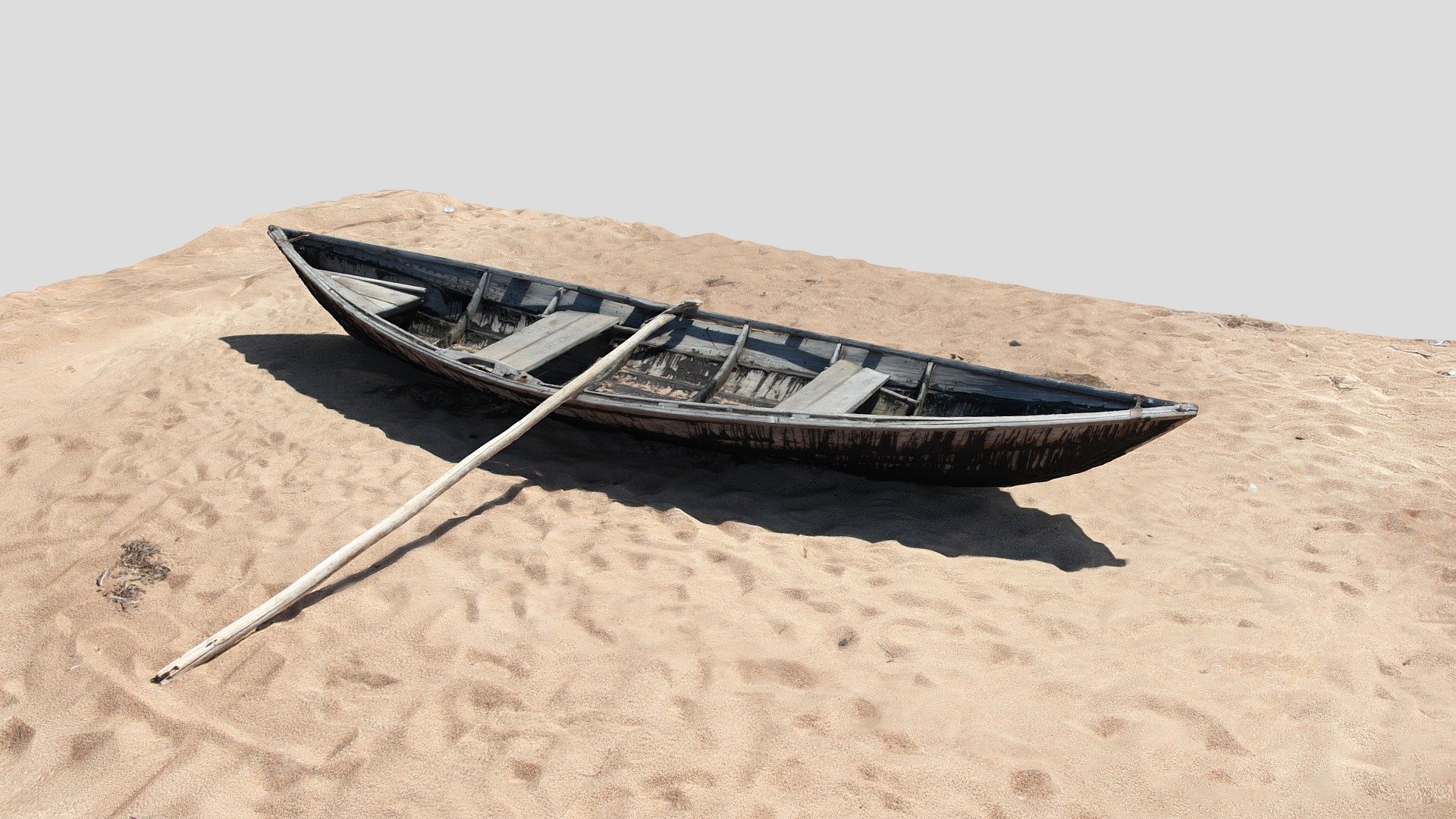 Boat on a coast of Baikal Lake