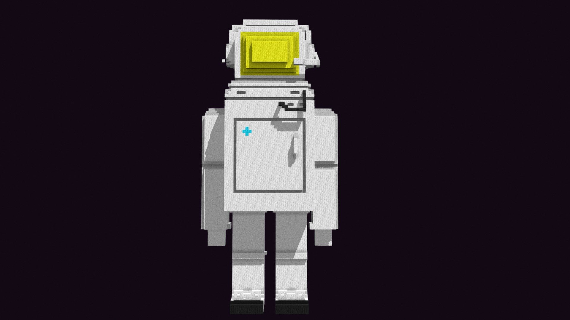 Astronaut with old PC head