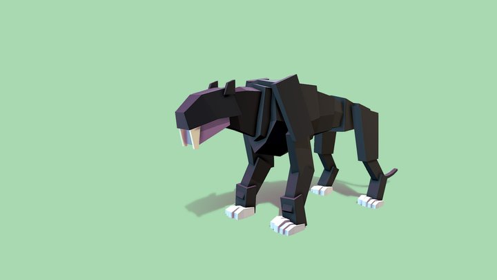 Feline combat gameplay cycles. 3D Model