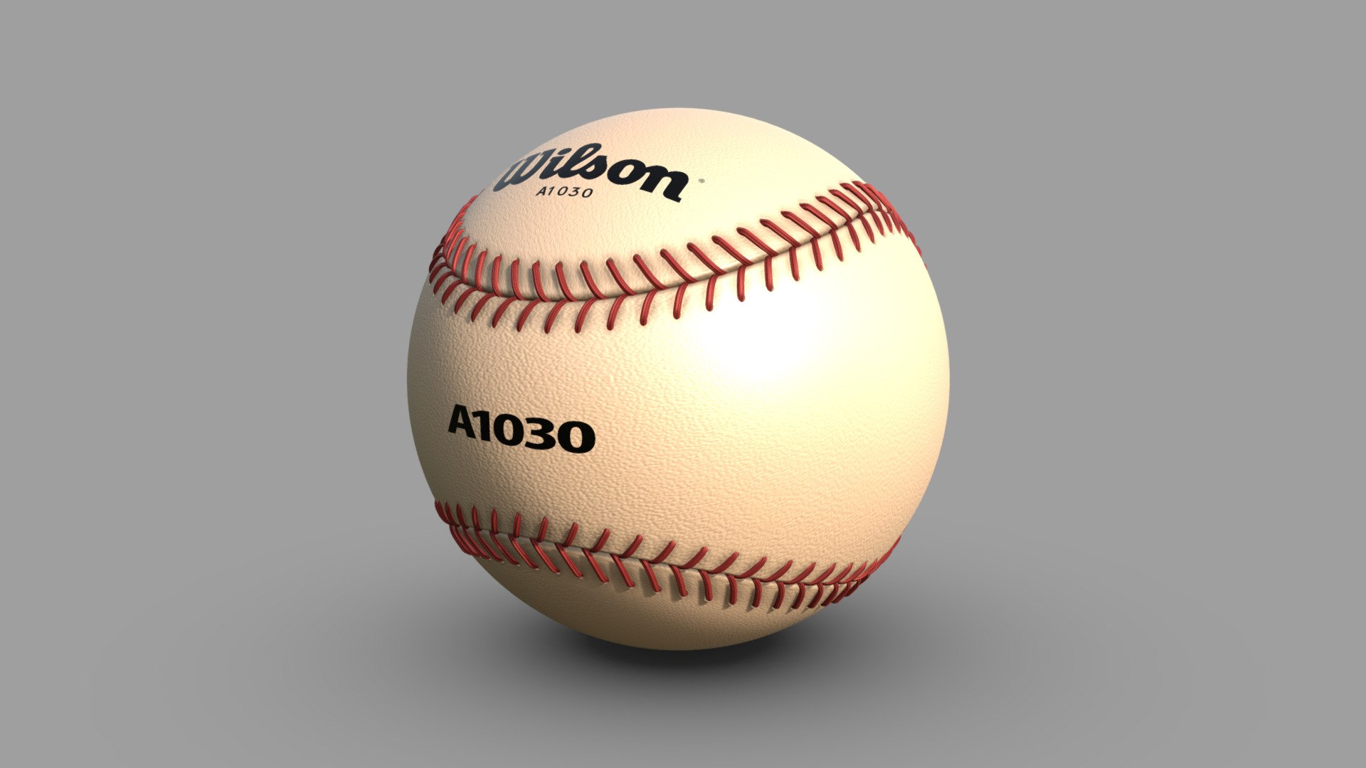 3D model Wilson baseball - This is a 3D model of the Wilson baseball. The 3D model is about a baseball with a white background.