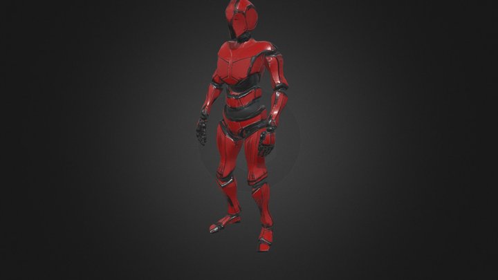 Mixamo bot character (Lowpoly) 3D Model