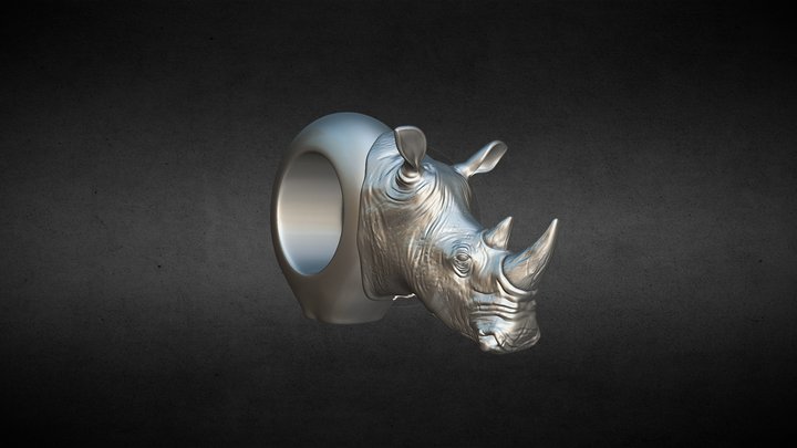 White Rhino 3D Model