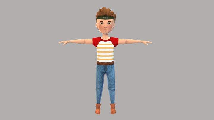 Boy Low poly 3D Model