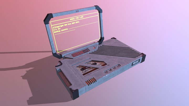 Retro Sci Fi Cassette Computer 3D Model