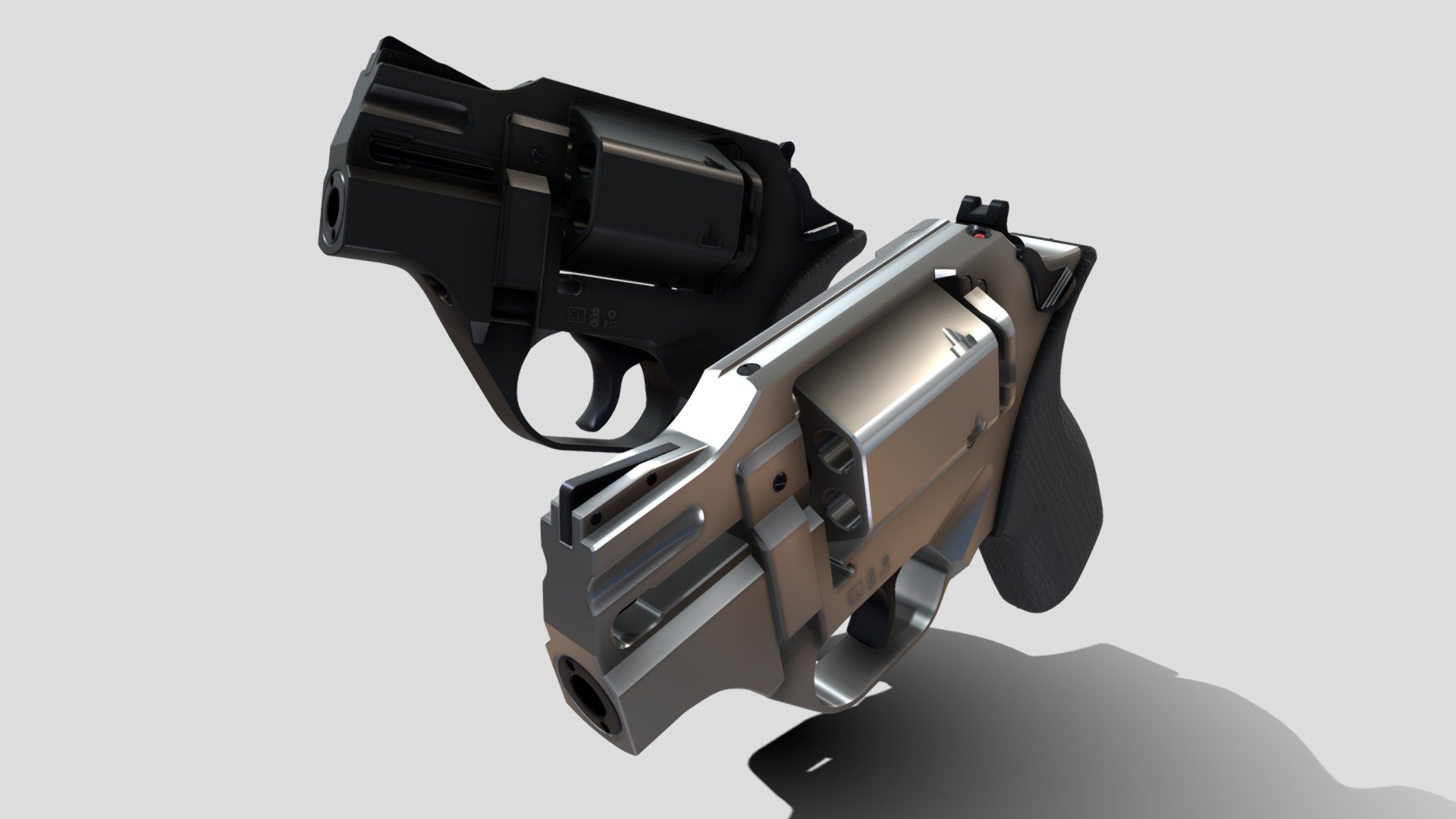 キアッパライノ 3Dプリント Chiappa Rhino 60DS Revolver Fidget Spinner toy by 补补觉去