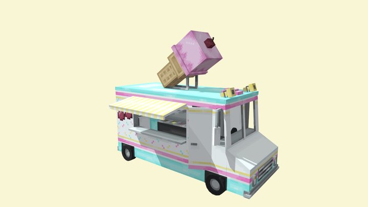Ice Cream Truck 3D Model