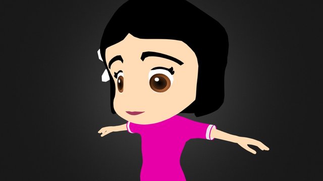 Chinese Girl 3D Model